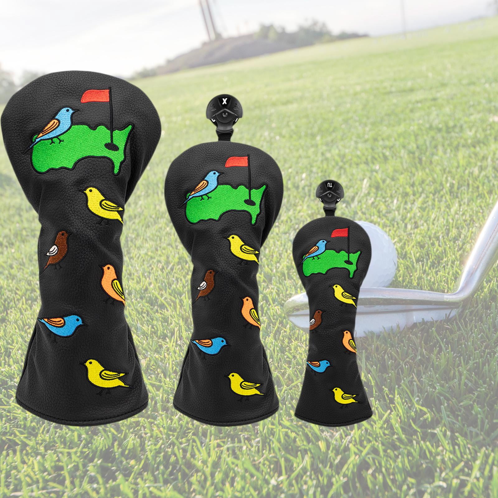 funtasica Durable Golf Wood Headcover Protective Sleeve with No. Tag Waterproof Golfer Accessories Driver Wood Putter Sleeve Fleece , 3 UT No 1 3 UT