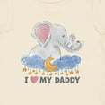 thumbnail image 4 of Inktastic I Love My Daddy Cute Elephants with Moon and Stars Boys or Girls Baby T-Shirt, 4 of 5