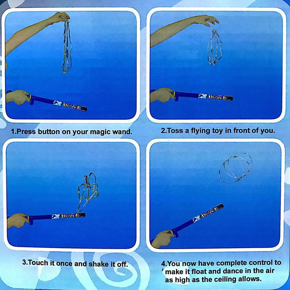 Fun Fly Stick Magic Levitation Wand Science Kit With 10 Flying Shapes - Static Electricity Toy