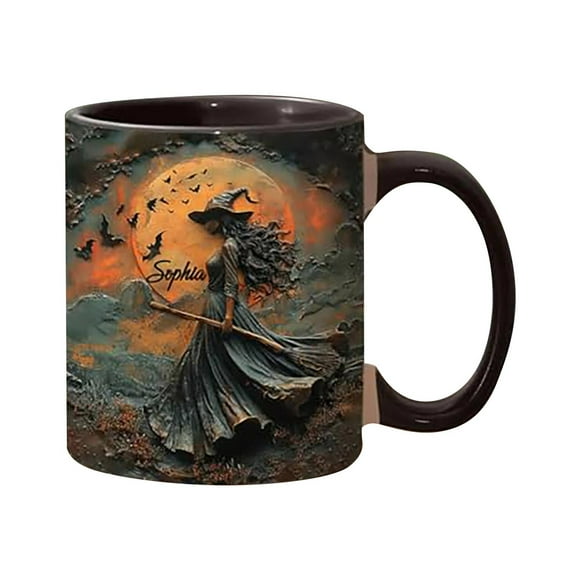 Wiueurtly BeautifulWitch Personalized Witch AccentMug Personalized Halloween Mug For Women Custom Witch Ceramic Mug Customized Halloween Mug Gift For Her Soul Sister Best Friend