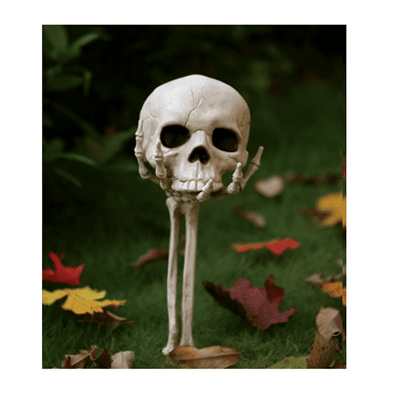 18" Skull in Hand Skeleton Stake Lawn Ornament Halloween Prop Haunted House