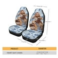 thumbnail image 5 of Xoenoiee Sloth Rose Flowers Print Car Seat Covers Front Seats Only 2pcs Set Bucket Auto Seats Cushion High Back Stretch Auto Seat Cover, 5 of 6
