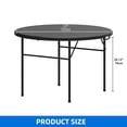 thumbnail image 3 of DEXTRUS Table Ronde Pliante Polyvalente de 48 Pouces pour Usage Extérieur et Intérieur, Idéale pour Pique-Nique, Camping, 3 of 9