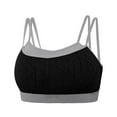 thumbnail image 4 of Hxshgdsn 3Pack Women Seamless Sports Bra Trendy Light Support Soft Color Block Daily Activewear Bra（Gray/S）, 4 of 8
