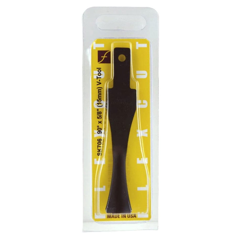Flexcut SK Blades, Interchangeable V-Tool, Razor Sharp High Quality Spring Steel, Handle Not Included, 90 Degrees, 5/8 inch (SK706)