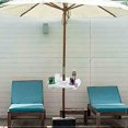 thumbnail image 5 of Plateau de Table pour Parasol de Plage Extérieur 17 Pouces avec 4 Porte-Gobelets, 4 Compartiments à Collations, 5 of 5