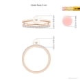 thumbnail image 5 of ANGARA Freshwater Cultured Pearl Dual Shank Ring with Diamonds in 14K Rose Gold for Women | June Birthstone, Birthday, Anniversary, Jewelry Gift for Women | Pearl Ring, 5 of 8