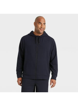 Men's Cotton Fleece Full Zip Hooded Sweatshirt - All In Motion™ Brown XXL