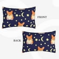 thumbnail image 4 of Naloa Corgi Lying With Moons And Stars Pillowcase, Throw Pillowcase, Wrinkle-Free, Stain-Resistant with Hidden Zipper for Bedroom Sofa - 20"x30", 4 of 9