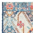 thumbnail image 5 of SAFAVIEH Saffron Everette Floral Cotton Runner Rug, Cream/Blue, 2'3" x 8', 5 of 7