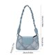 thumbnail image 3 of Bolso de hombro de cuero PU | Bolso bandolera casual | Correa ajustable | Bolso tote elegante y versátil | Se adapta a las gafas de sol de la billetera del teléfono | 24x16x5.5cm | Negro o azul, 3 of 6