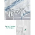 thumbnail image 3 of Blue Grey Marble Tie Up Curtains for Windows 45 Inch Length Balloon Curtains Kitchen Adjustable Balloon Window Shade Vintage Abstract Modern Art Crack Tie Up Valance Bathroom Curtain Window 34"x45", 3 of 6