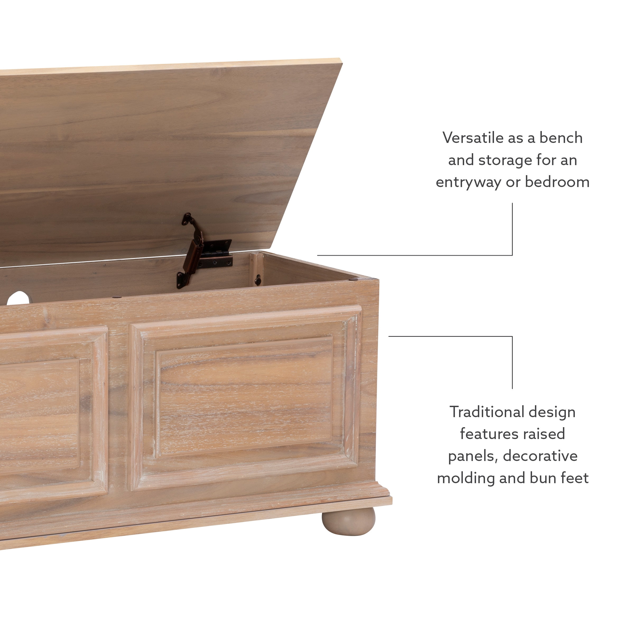 Debatin Cedar Storage Chest with Soft Close Hinges, Natural