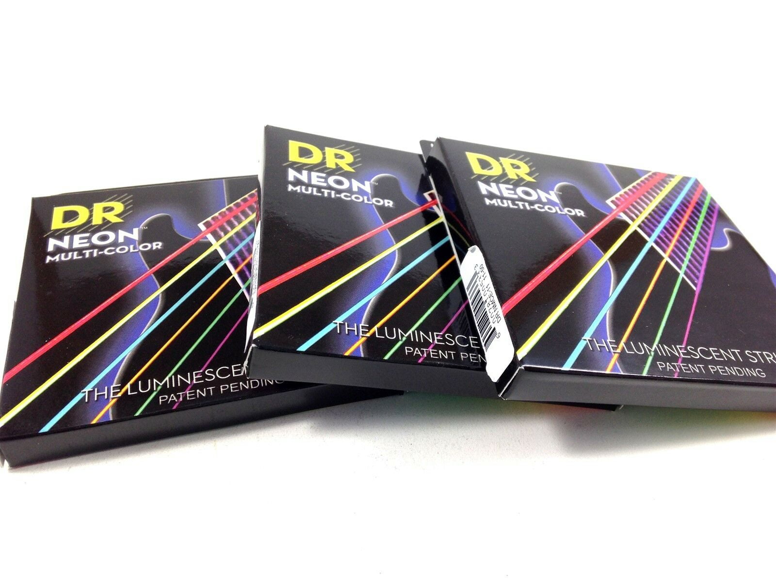 DR Guitar Strings Electric 3 Pack Neon Multicolor 1150