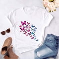 thumbnail image 4 of Pompotops Femmes Été Vintage Imprimé Casual Manches Courtes Tops Blouse, 4 of 5