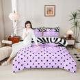 thumbnail image 4 of Castle Fairy Cartoon Purple Bow Knot Full Size Comforter Sets,Polka Dots Bedding Sets, 4 of 8
