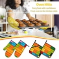 thumbnail image 5 of Sikiie Colorful Building Blocks Oven Mitts and Pot Holders, Silicone Oven Gloves, Heat Resistant Oven Mitts 4Pcs Set, 5 of 6