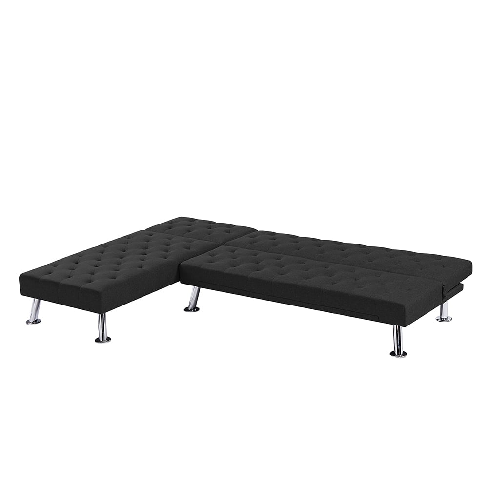 Lowestbest Sofa Bed and Sleepers Couch, Sectional Recliner Couch Sofabed for Living Room, Black Lowestbest Sofa Bed and Sleepers Couch, Sectional Recliner Couch Sofabed for Living Room, Black