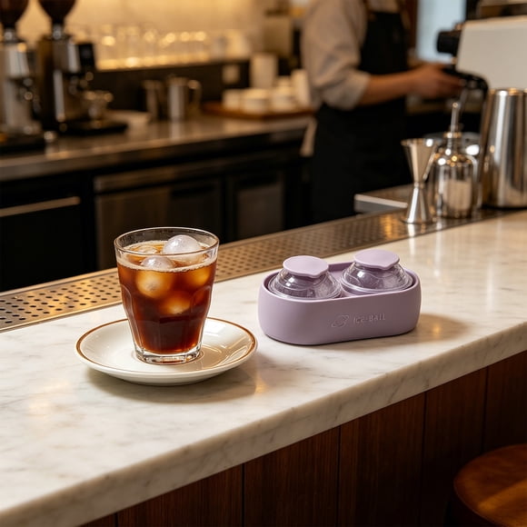 Molde grande para bolas de hielo para whisky y cócteles: molde de silicona de doble cavidad con tapa hermética para enfriar bebidas lentamente.