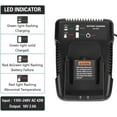 thumbnail image 3 of 18V for Ridgid Battery Charger R86092 R86091 Replacement for Ridgid 18V NiCad/Lithium Ion Battery R840093, R840095, R840083, R840085, R840086, R840087, R840089, AC840085, AC840086, 3 of 7