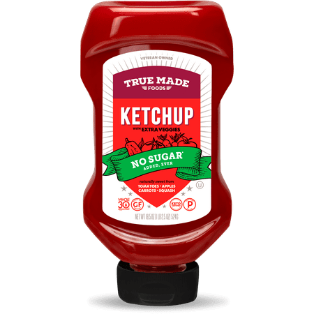 True Made Foods No Sugar Added Ketchup  18.5oz Squeeze Bottle