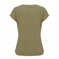 thumbnail image 5 of Endives Women's Short Sleeve T Shirts Casual Solid Color Tops Basic Loose Crew Neck Pullover Tee, 5 of 8