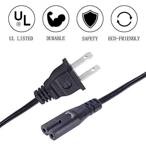 Ul Listed 2 Prong Power Cord For Samsung Un Series Tv Samsung Qn65q6fn 65 55 32 50 Inch Smart Tv Samsung Curved 4k Tv 8ft Replacement Ac Power Cord Cable Walmart Com
