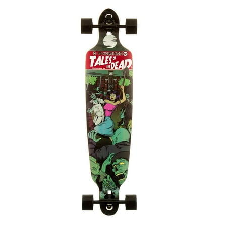 Punisher Skateboards Tales of the Dead 40" Longboard, Double Kick with Drop Down Deck