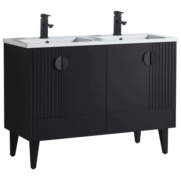 Venezian Collection 48 Double Black Bathroom Vanity Handles Nbsp Com 48 Double Black Bathroom Vanity, 48 Double Vanity Black