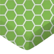 SheetWorld Fitted 100% Cotton Percale Play Yard Sheet Fits BabyBjorn Travel Crib Light 24 x 42, Citrus Honeycomb