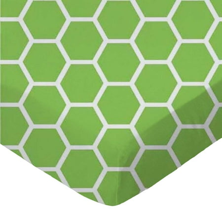 SheetWorld Fitted 100% Cotton Percale Play Yard Sheet Fits BabyBjorn Travel Crib Light 24 x 42, Citrus Honeycomb