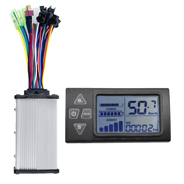24V/36V/48V S861 LCD Ebike Display Dashboard+36V 350W Sine Wave Controller for Electric Bike BLDC Controller(6PIN)