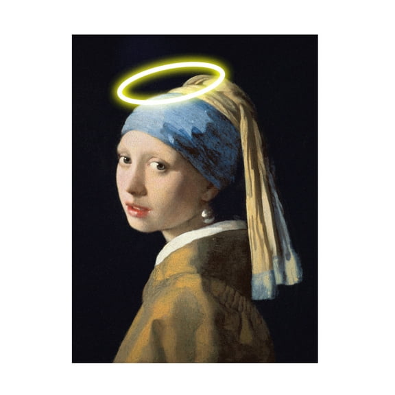 Trademark Fine Art Artelele Girl With A Halo Canvas Wall Art