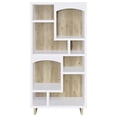 thumbnail image 3 of Dalton 65-inch 6-shelf Bookcase White and Distressed Pine, 3 of 12