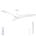 thumbnail image 4 of Dextrus 52" Modern Ceiling Fan with Noise-free DC Motor, 3 Powerful ABS Blades, Remote Control, Ideal for Living Room Bedroom Kitchen Study, Matte White, 4 of 5