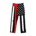 thumbnail image 4 of Daiia Men'S Firefighters Usa Flag Pants,Bottoms Sleep Lounge,Pajama Pants,Pj Bottoms Drawstring And Pockets-Xx-Large, 4 of 9