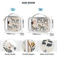 Cute Zebras and Flowers Clear Cosmetic Bags with Handles PVC Toiletry
