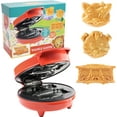 thumbnail image 2 of Daniel Tiger Waffle Maker Iron- Electric Nonstick Waffler Feat. 3D Mini Character Shaped Waffles Pancakes- Daniel Tiger, Katerina KittyCat & Trolley- Breakfast Fun for Kids, 2 of 5