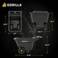 thumbnail image 3 of Gorilla Carts 5 Cu. ft. Poly Garden Cart, 300 lbs. Capacity, 9 in. Maintenance-Free Wheels, Push/Pull Design, 3 of 12