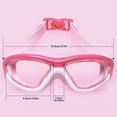 thumbnail image 3 of Lunettes de Natation Enfants Lunettes de Natation Anti-Brouillard pour Garçons et Filles avec Anti-Brouillard Clair Vision Longue Distance Imperméable à l'Eau Réglable Sangles Piscine Lunettes de Natation pour Nager Rose Bleu Foncé, 3 of 10
