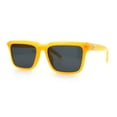 thumbnail image 6 of Womens Hipster Narrow Rectangle Horn Rim Plastic Bevel Rim Sunglasses Orange - Black, 6 of 8