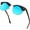 W04 - Tortoiseshell Mirrored Blue Lens, variant on Polarized Sunglasses for Women Men Half Gold Frame Square Black Lenses Sun Glasses For Driving Traveling Shopping