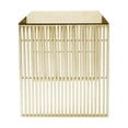 thumbnail image 3 of Pangea Home Lux 59" Modern Brushed Steel Metal and Glass Desk in Gold, 3 of 4