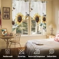 thumbnail image 5 of American Pastoral Style Swag Curtain Valance for Windows, Yellow Sunflower Butterfly Window Treatments Short Swag Topper for Kitchen Windows Bathroom Bedroom, 28"x36", 5 of 8