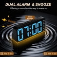thumbnail image 6 of Sanmadrola Digital Alarm Clock for Bedroom Bedside, Loud Alarm Clock for Heavy Sleepers, Desk Clock for Living Room with Dimmer Light, Temperature, Dual Alarm, Snooze, Large Big Numbers for Seniors, 6 of 9