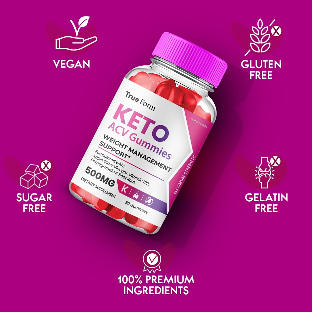 True Form Keto ACV Gummies, Official True Form Gummies, Maximum Strength, 2 Month Supply (2 Pack)
