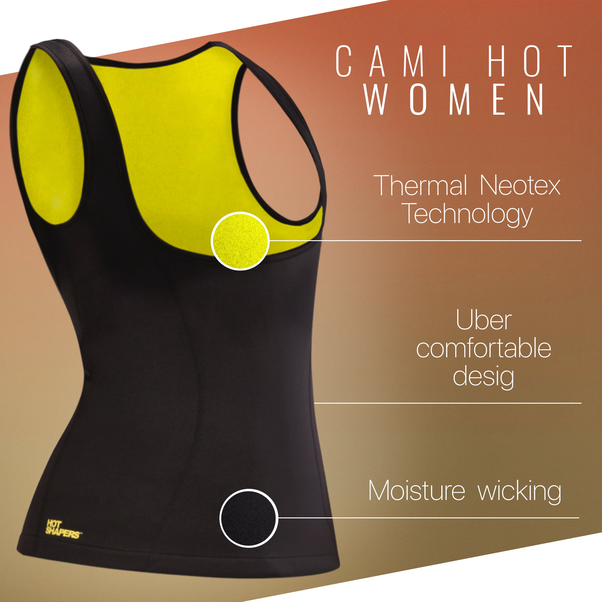 Hot Shapers Cami Hot Women Thermal Shirt for Women - Compression and  Calorie Burn Fabric Technology Activewear 