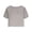 Gray, variant on Women's Crew Neck Short Sleeve Cropped Top Casual Loose Fit Crop Tee for Daily Wear & Summer Outings