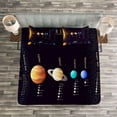 thumbnail image 3 of Ambesonne Colorful Quilted Bedspread Set 3 Pcs, Jupiter Saturn Planet, King Size, Multicolor, 3 of 3
