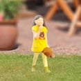 thumbnail image 1 of Figuras de Diorama pintadas 1/64, muñeca en miniatura para niñas, manualidades DIY, Mini figura para niños para accesorios de fotografía, colecciones, amarillo, 1 of 9